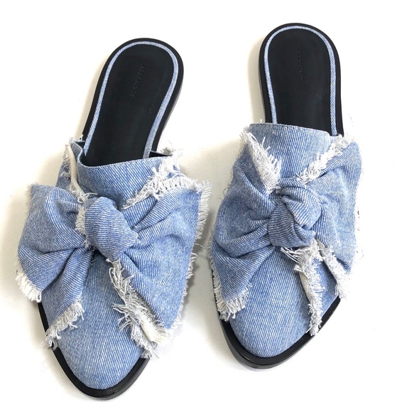 All Saints Shoes - AllSaints light blue Rumour Slip On Slides